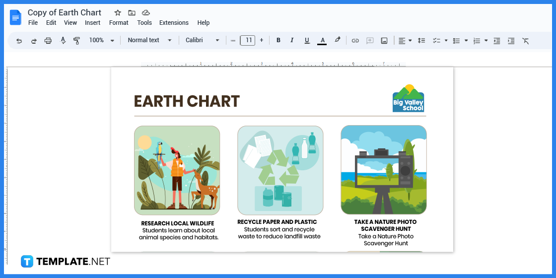 How To Create An Earth Chart In Google Docs Template Example 2023 Step 4 