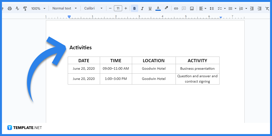 how to create an itinerary in google docs templates examples 2023 step