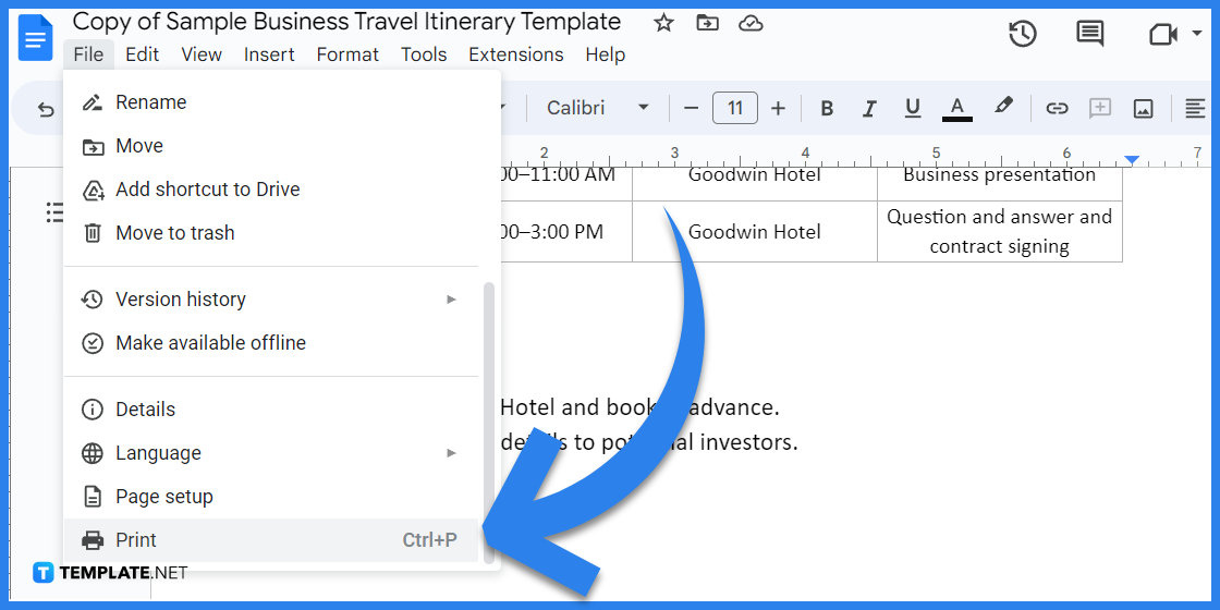 how to create an itinerary in google docs templates examples 2023 step