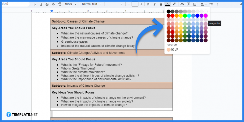 how to make climate change guide in google docs template example 2023 step 6 788x