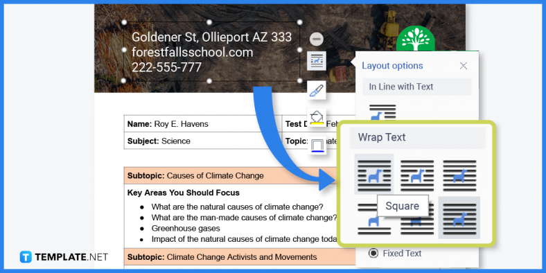 comment créer un guide sur le changement climatique dans l'exemple de modèle Microsoft Word 2023 étape 5 788x