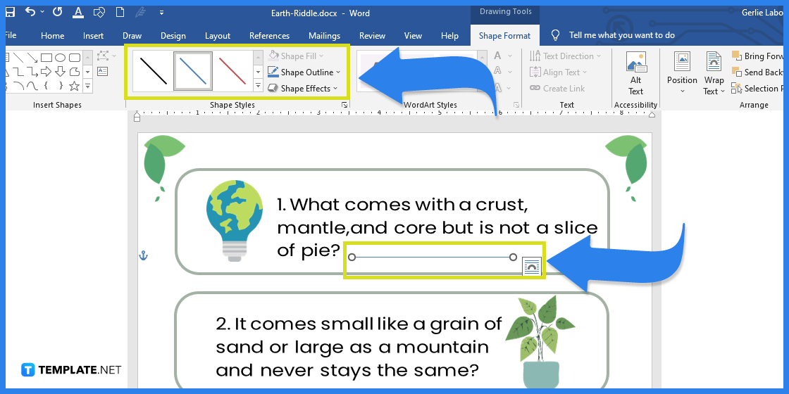 how to make earth riddle in microsoft word template example 2023 step