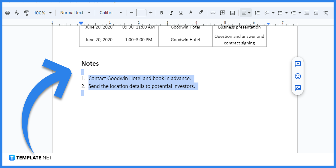 how to make an itinerary in google docs templates examples 2023 step
