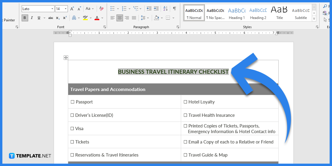 how to make an itinerary in microsoft word templates examples 2023 step