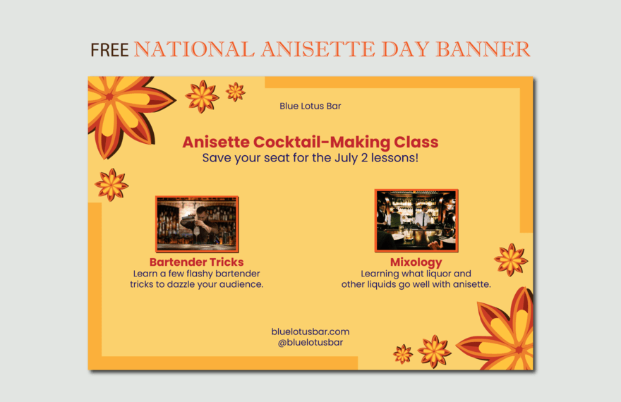 national anisette day banner ideas and examples