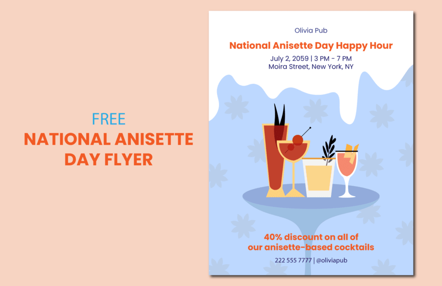national anisette day flyer ideas and examples