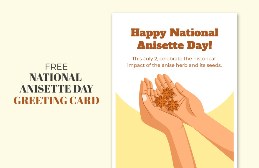 national anisette day greeting card ideas and examples