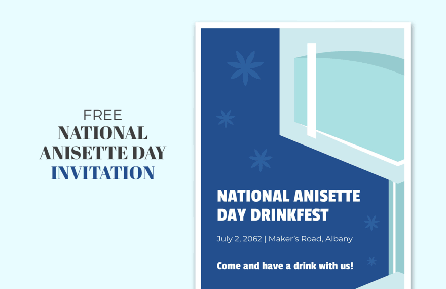 national anisette day invitation ideas and examples