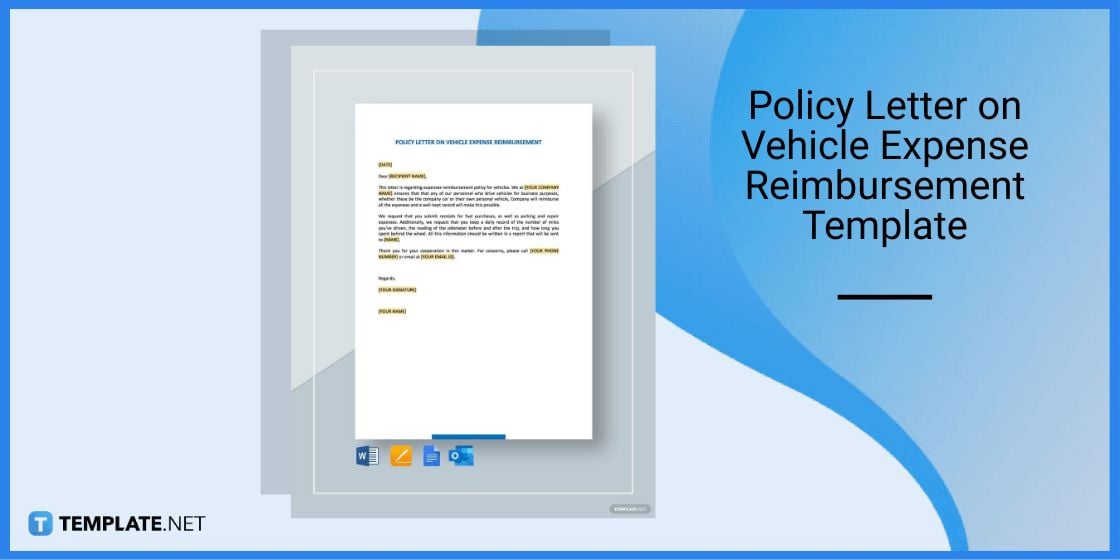 policy letter on vehicle expense reimbursement template