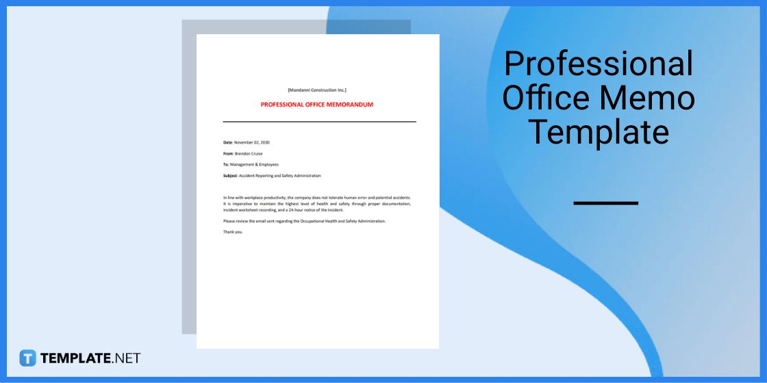 professional office memo template