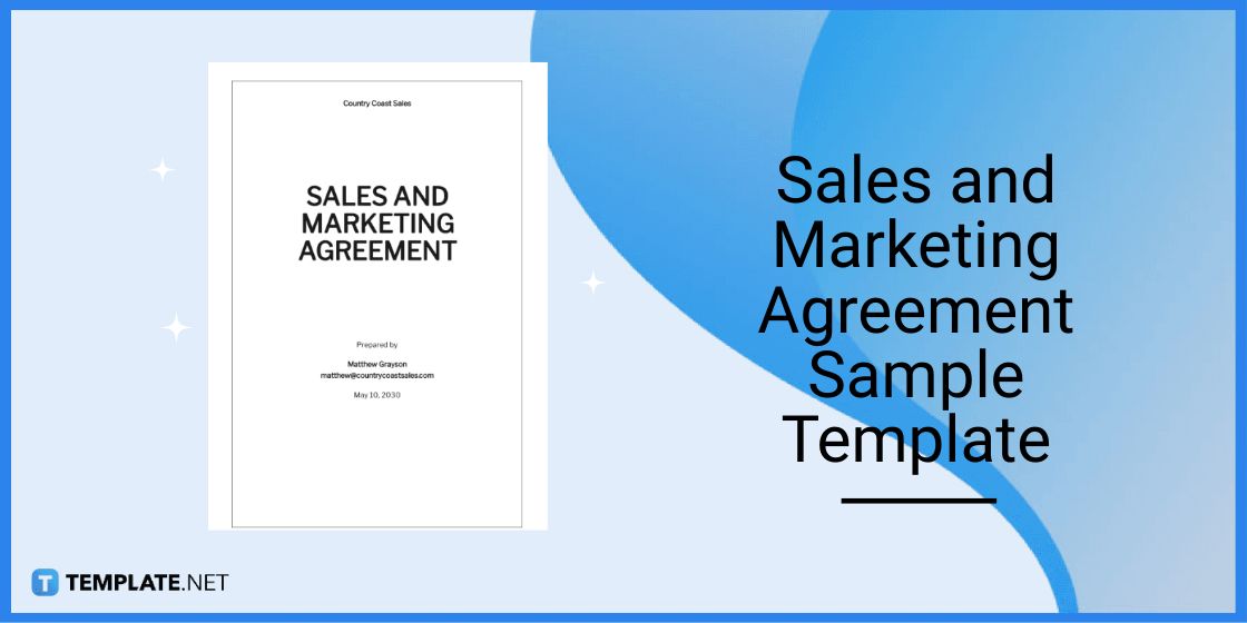 sales and marketing agreement sample template
