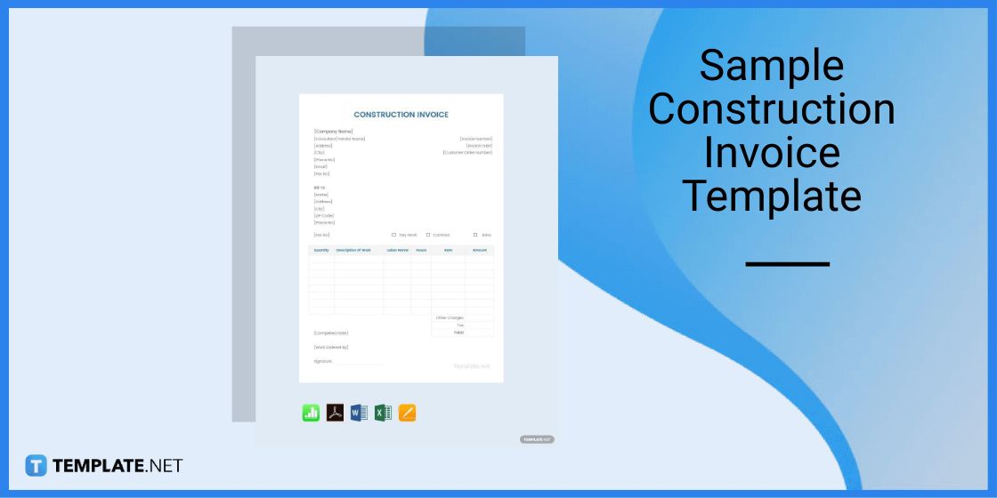 sample construction invoice template