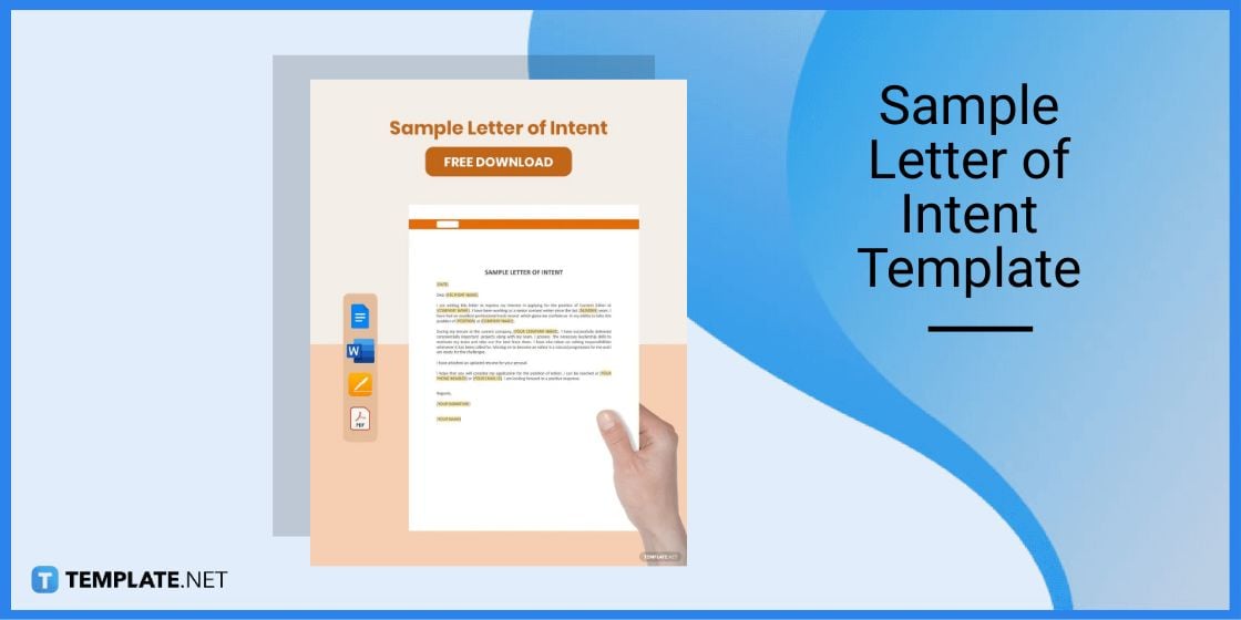 sample letter of intent template