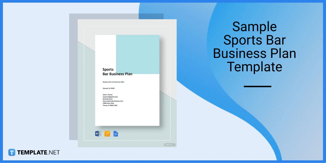 sample sports bar business plan template