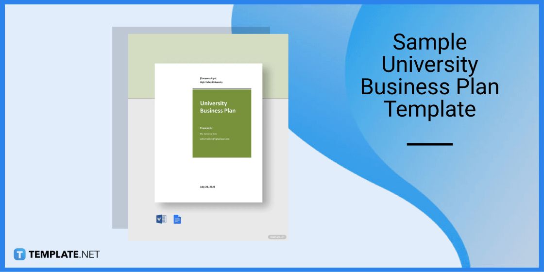 sample university business plan template