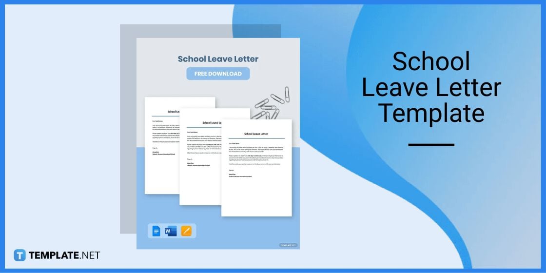 school leave letter template