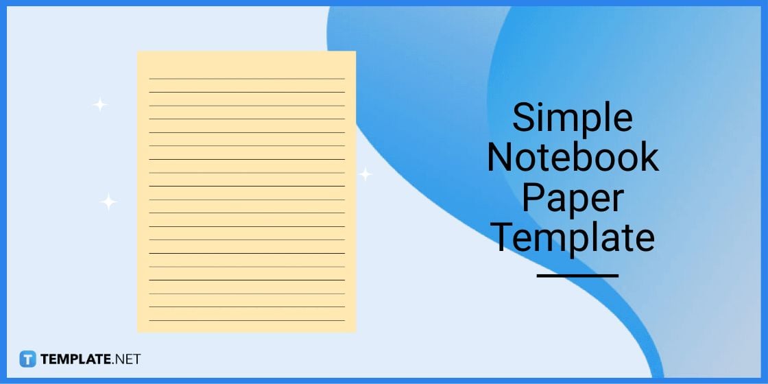 simple notebook paper template