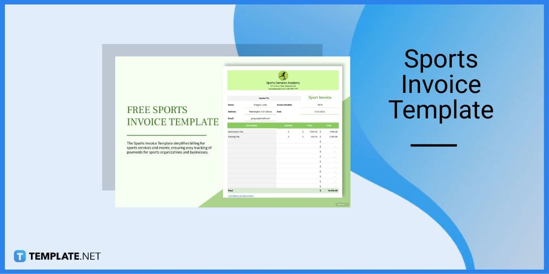 sports invoice template