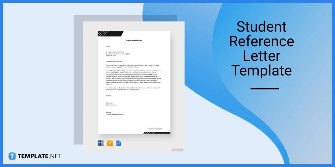student reference letter template