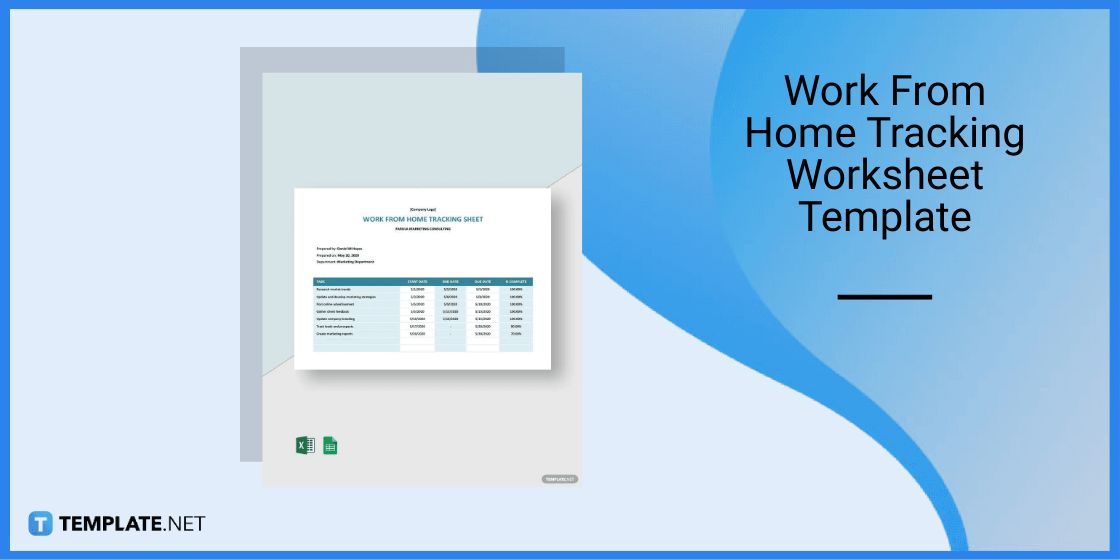 modèle de feuille de travail de suivi du travail à domicile pour les feuilles google