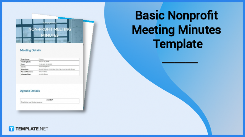 basic nonprofit meeting minutes template 788x
