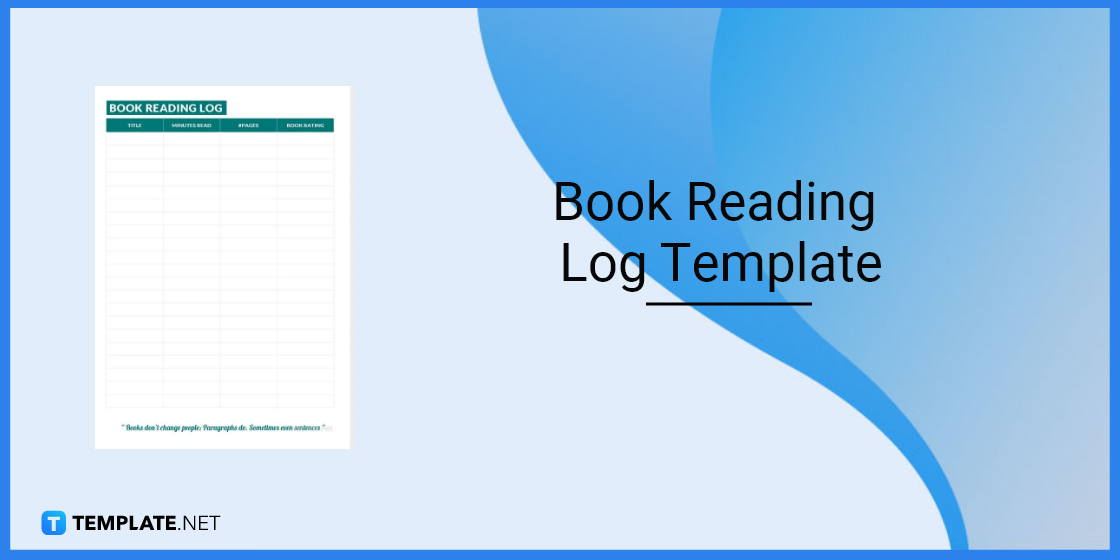 book reading log template