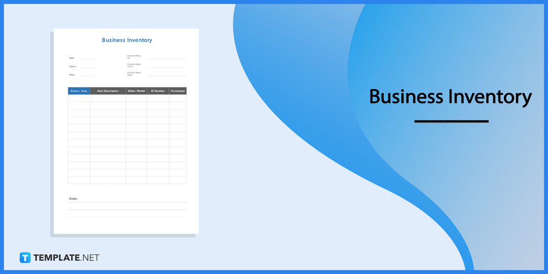 business inventory template