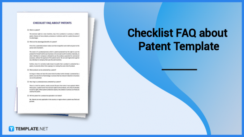 checklist faq about patent template 788x