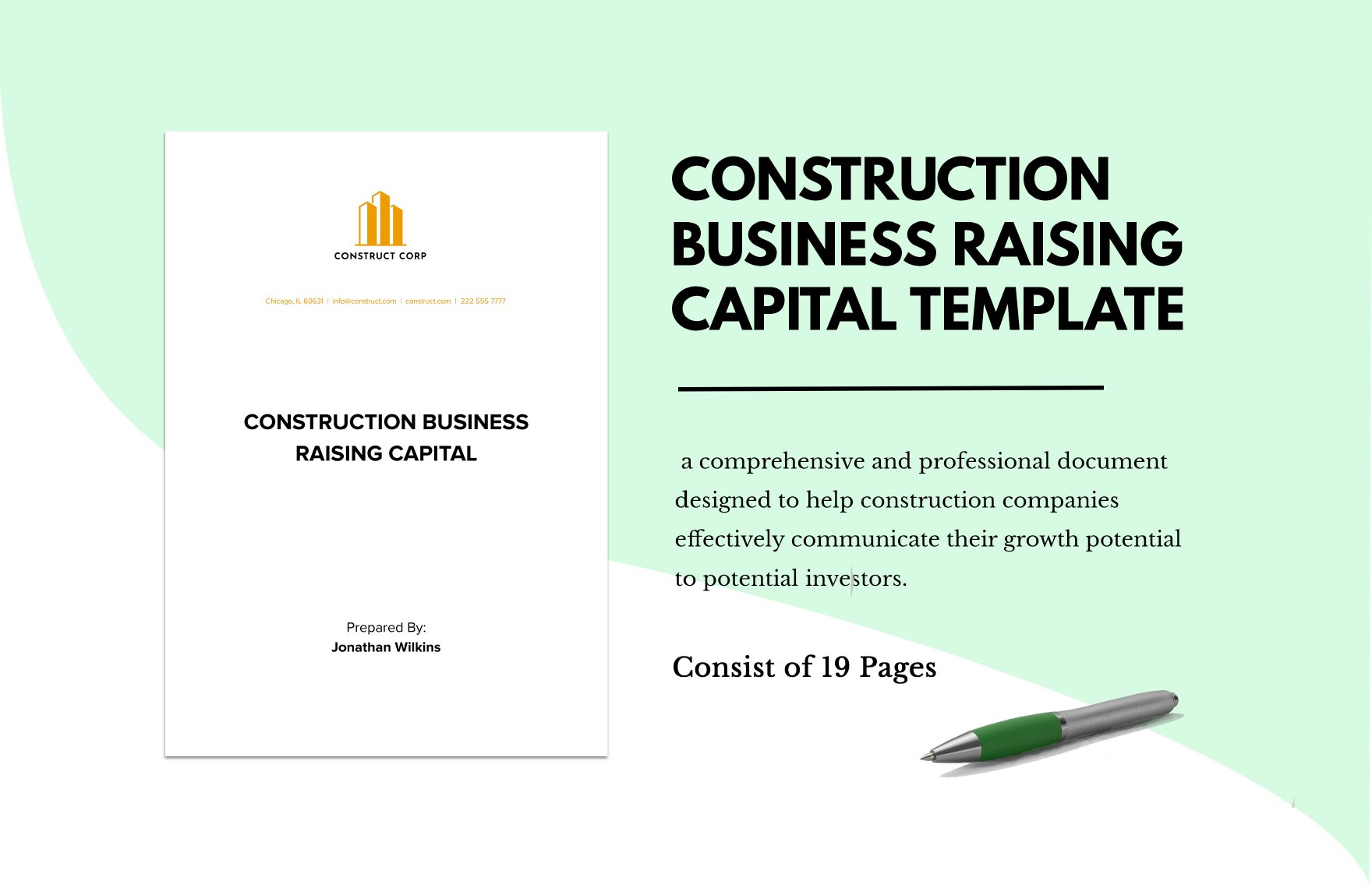 construction business raising capital ideas examples