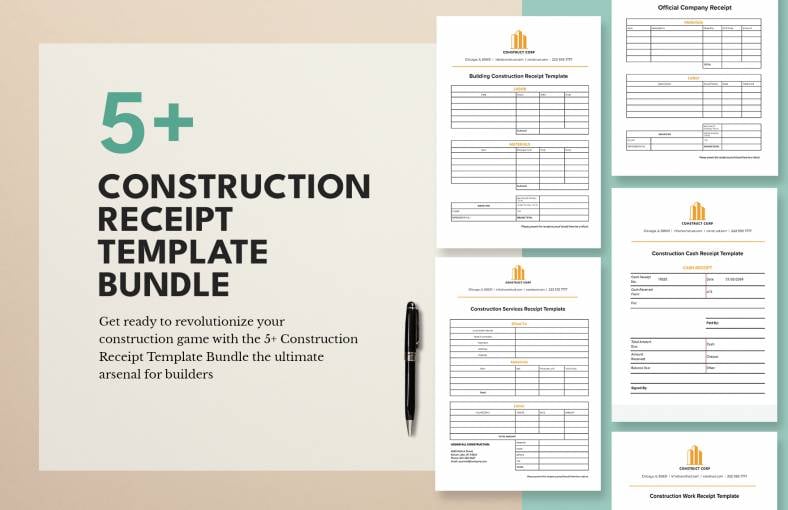 construction receipt template bundle 788x510