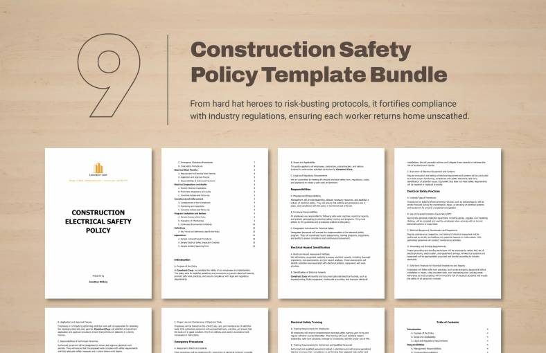 construction safety policy template bundle 788x510