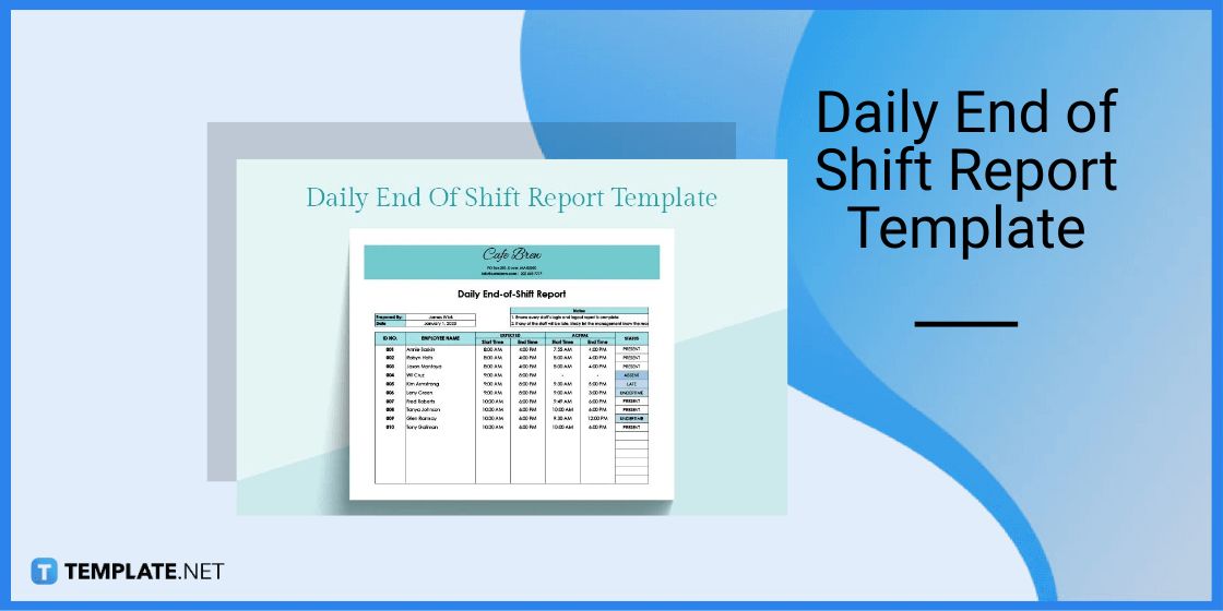 daily end of shift report template