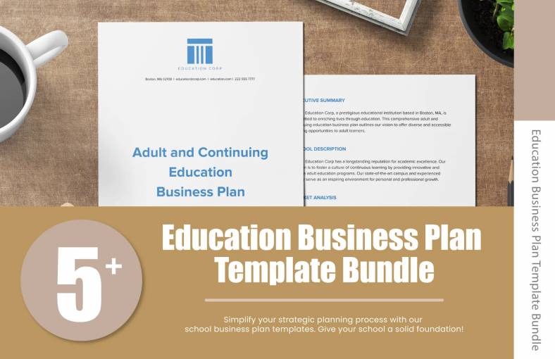 education business plan template bundle 788x510