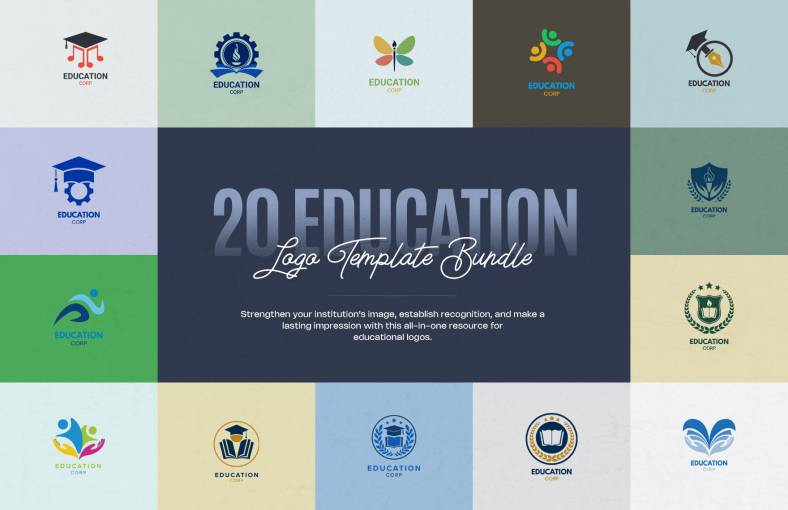 education logo template bundle 788x510