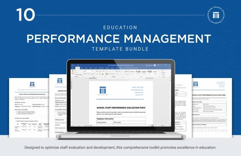 education performance management template bundle 788x510