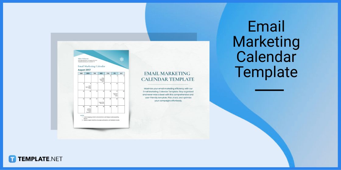 email marketing calendar template