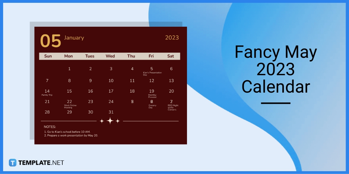fancy may 2023 calendar template