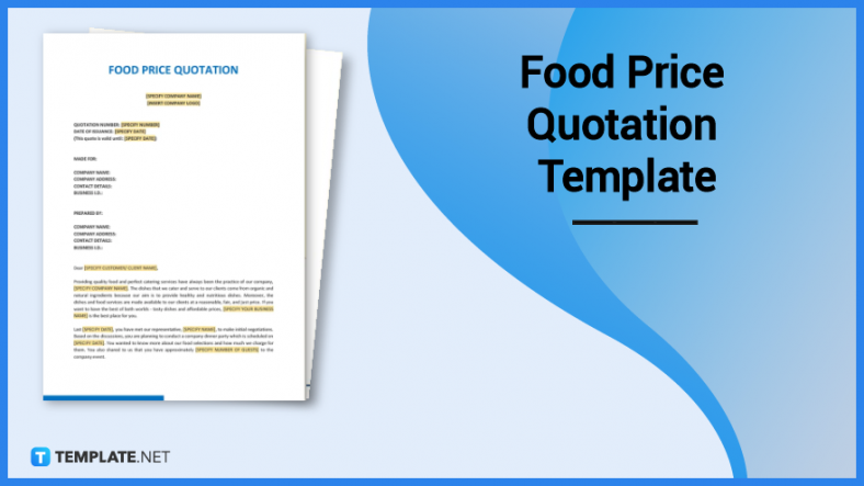 food price quotation template 788x