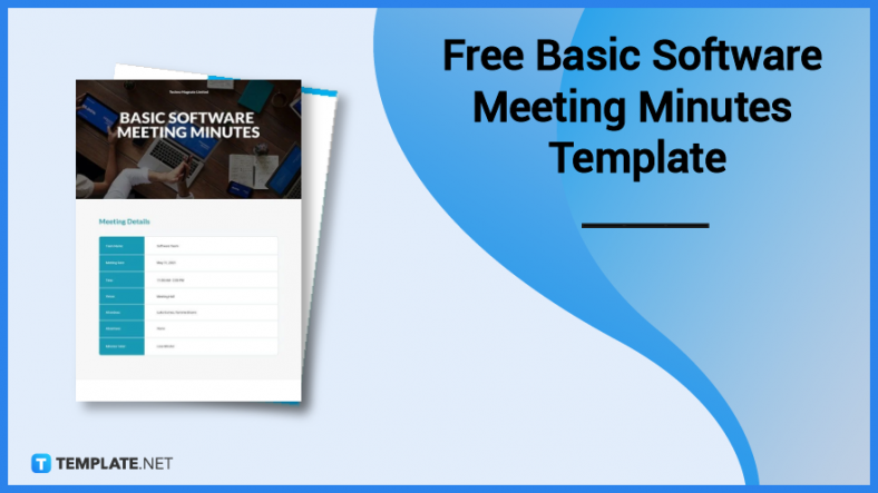 free basic software meeting minutes template 788x