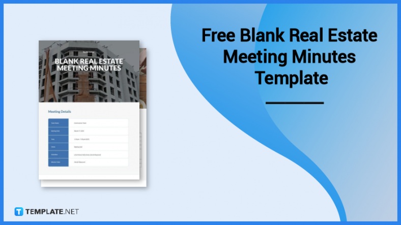 free blank real estate meeting minutes template 788x
