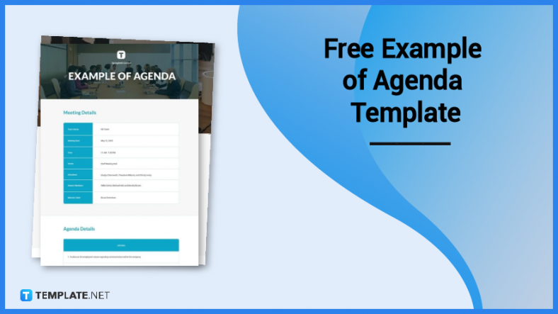 free example of agenda template 788x