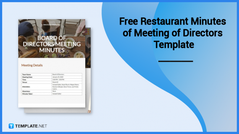 free restaurant minutes of meeting of directors template 788x