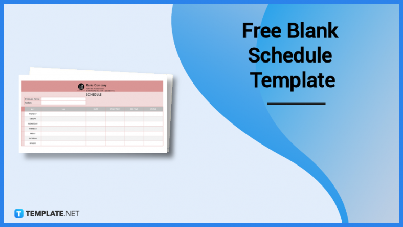 free blank schedule template 788x