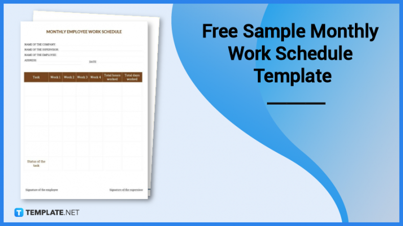 free sample monthly work schedule template 788x