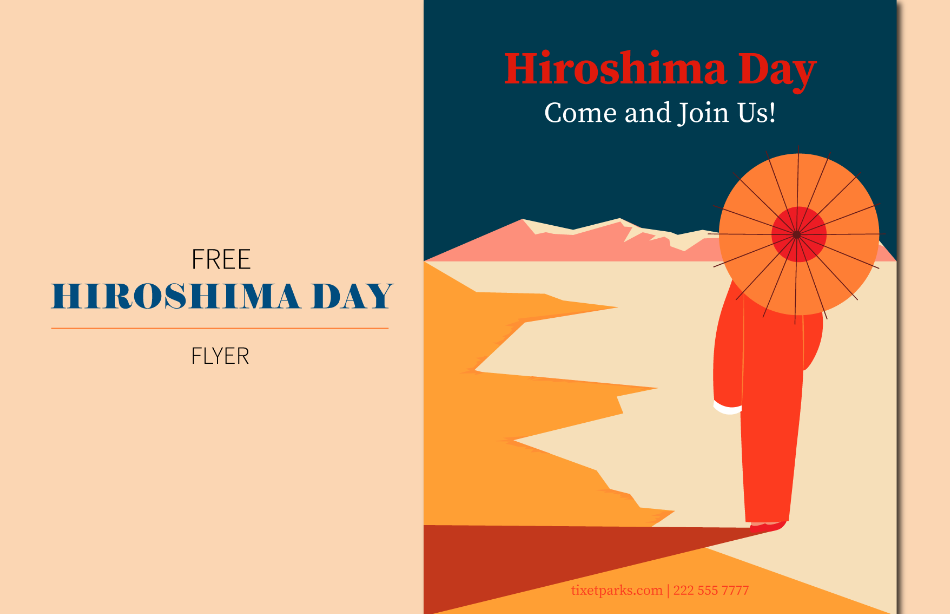hiroshima day flyer ideas examples