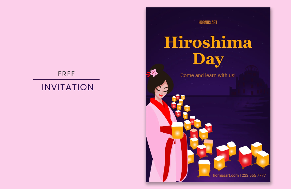hiroshima day invitation ideas examples