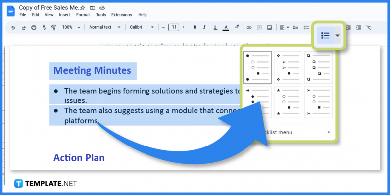 how to create meeting minutes in google docs template example step 6 788x