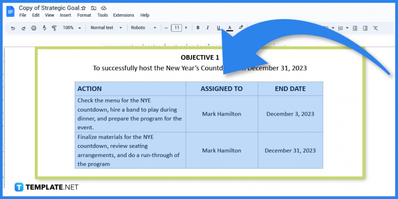how to create a plan in google docs template example step 6 788x