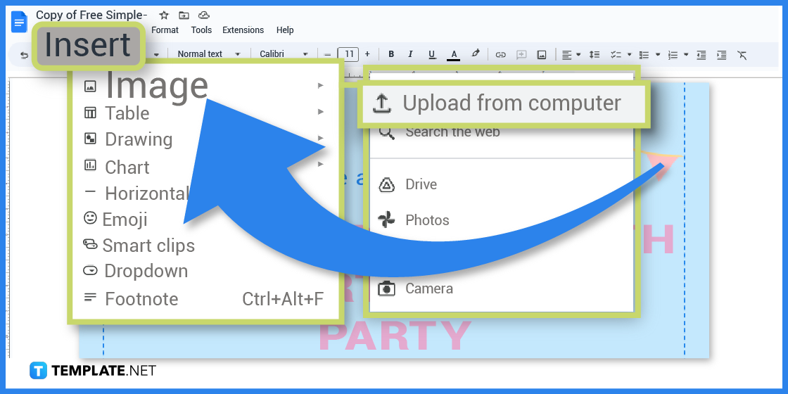 how to create an invitation in google docs templates examples step