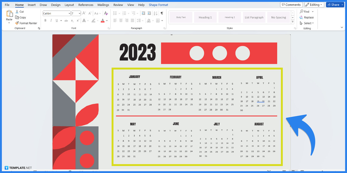 how to make create a calendar in microsoft word step